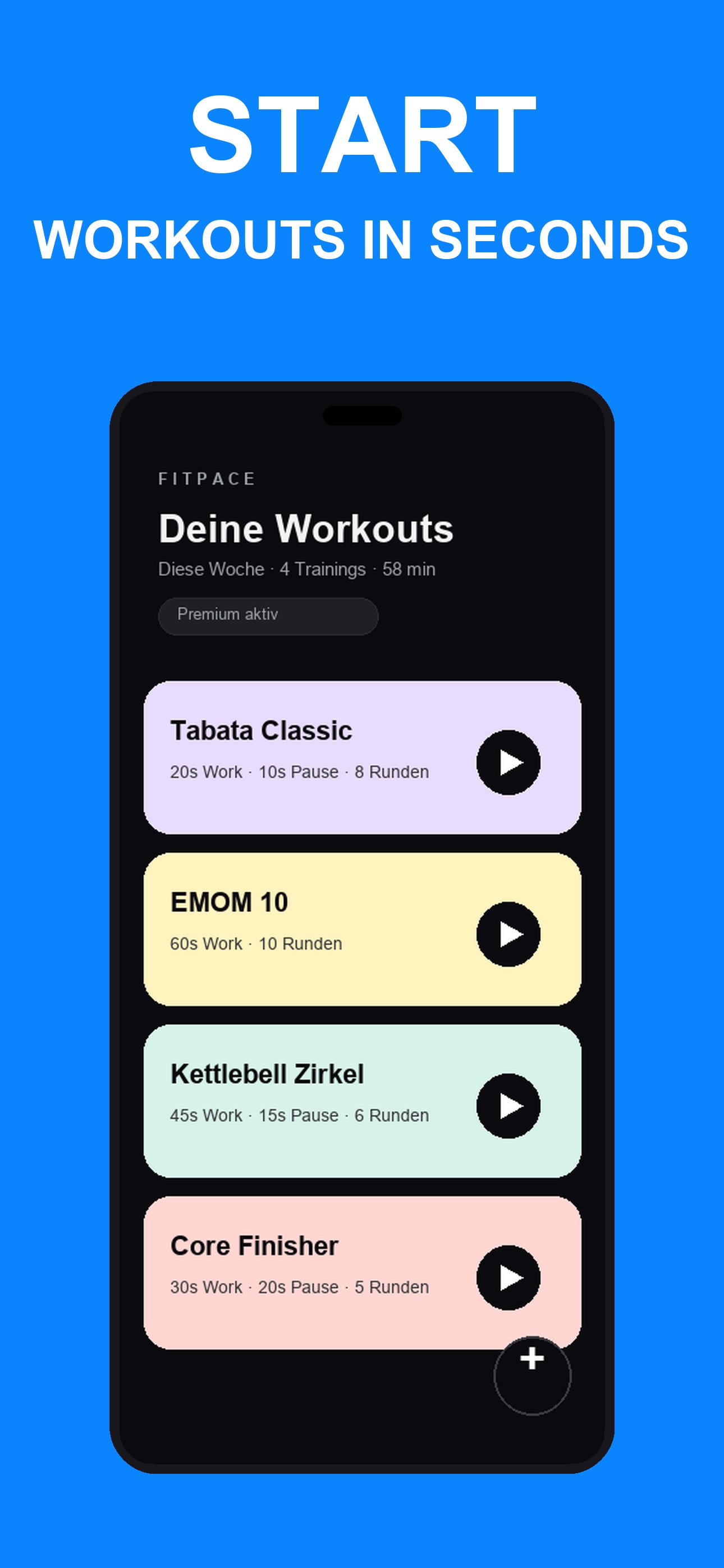 FitPace – Workouts starten