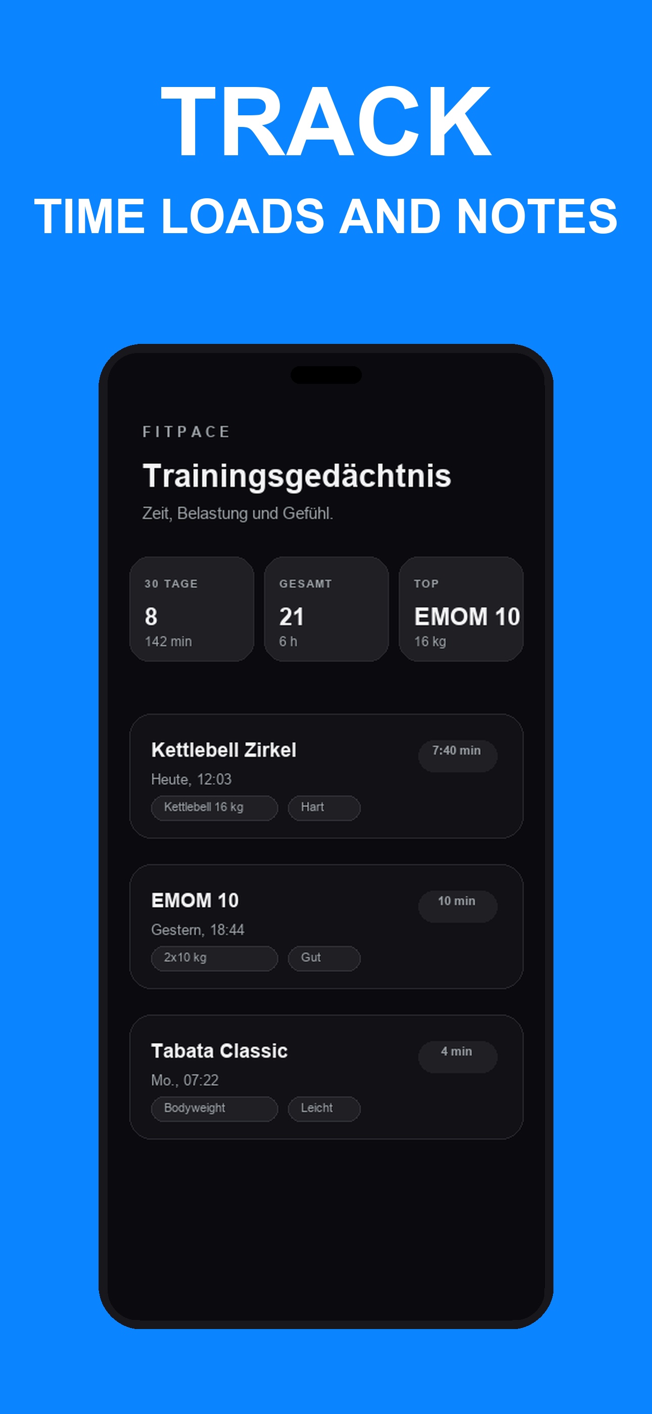 FitPace – Fortschritt tracken